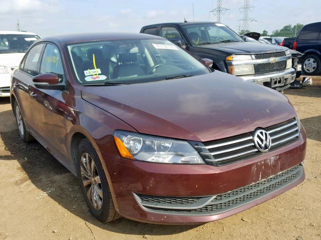 1VWAH7A31EC008061 - 2014 VOLKSWAGEN PASSAT S BURGUNDY photo 1