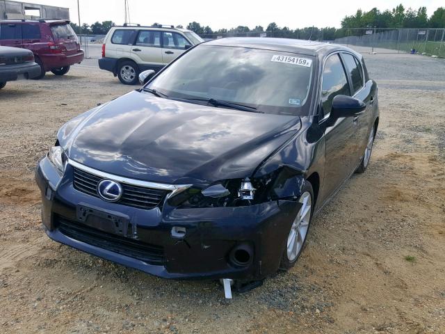 JTHKD5BH6C2068520 - 2012 LEXUS CT 200 BLACK photo 2