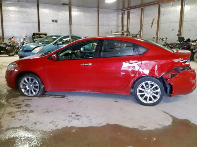 1C3CDFCHXDD287453 - 2013 DODGE DART LIMIT RED photo 9