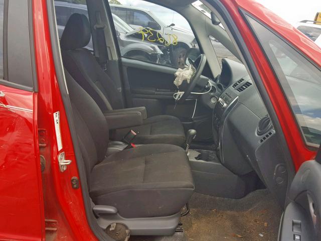 JS2YA5A39A6300369 - 2010 SUZUKI SX4 RED photo 5