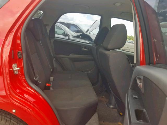 JS2YA5A39A6300369 - 2010 SUZUKI SX4 RED photo 6