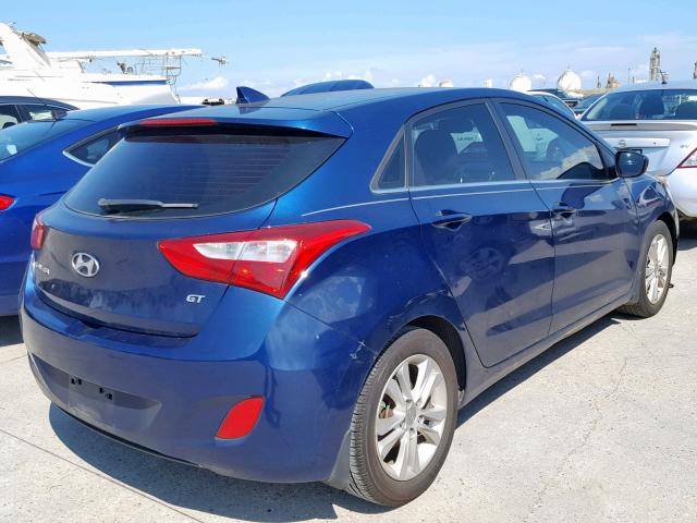 KMHD35LE4DU022641 - 2013 HYUNDAI ELANTRA GT BLUE photo 4