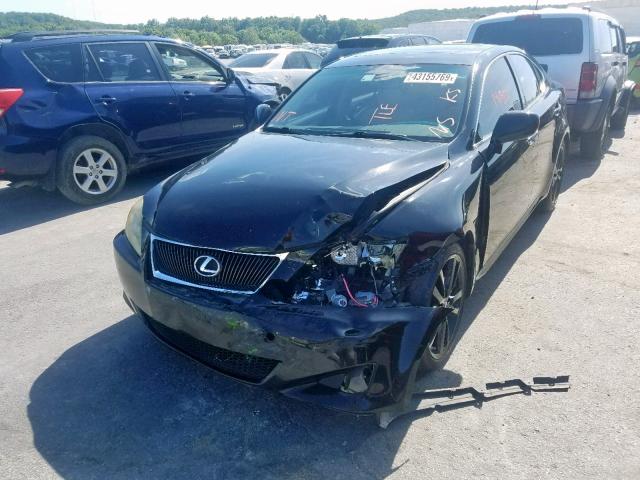 JTHBK262972036418 - 2007 LEXUS IS 250 BLACK photo 2