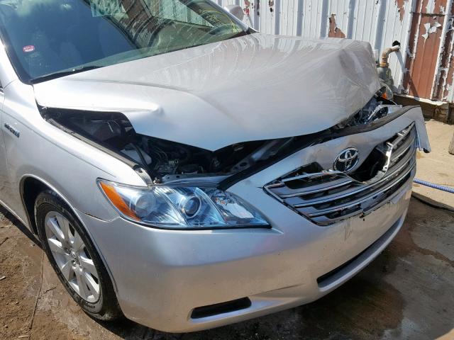 4T1BB46K89U080250 - 2009 TOYOTA CAMRY HYBR SILVER photo 9