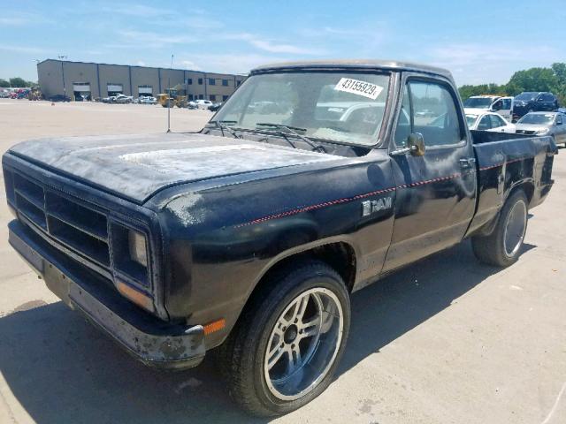 1B7FD14T1FS650848 - 1985 DODGE D-SERIES D BLACK photo 2