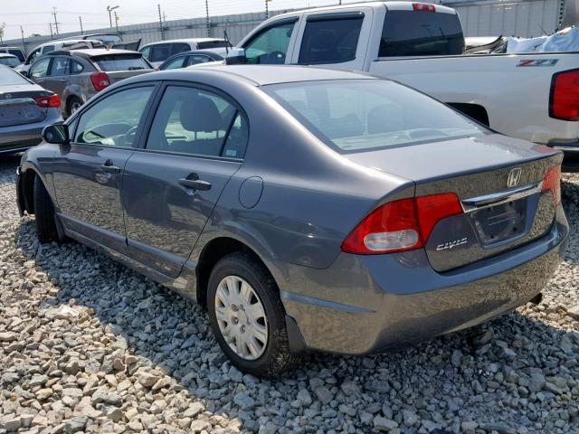 2HGFA16369H337104 - 2009 HONDA CIVIC VP GRAY photo 3