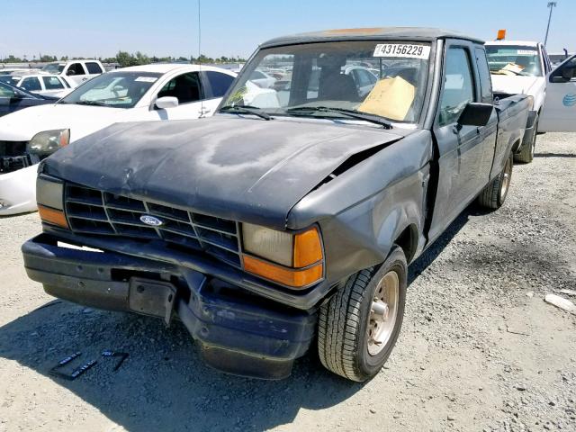 1FTCR14T6KPA12032 - 1989 FORD RANGER SUP GRAY photo 2