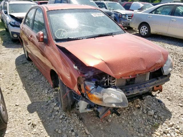 KNAFE221395022701 - 2009 KIA SPECTRA EX ORANGE photo 1