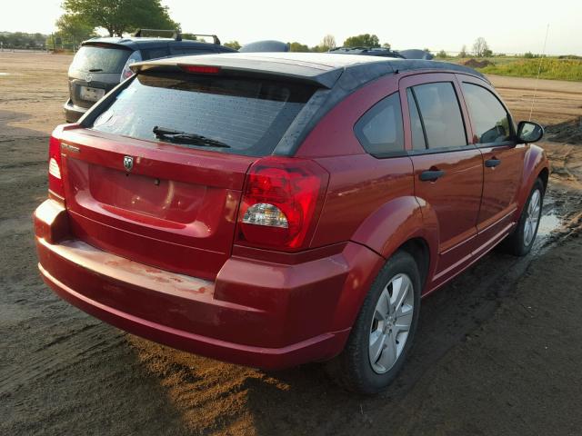 1B3HB48B17D520853 - 2007 DODGE CALIBER SX RED photo 4