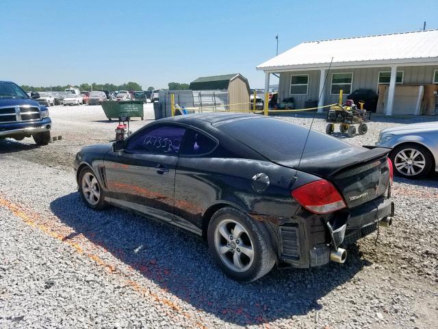 KMHHM65D06U222251 - 2006 HYUNDAI TIBURON GS BLACK photo 3