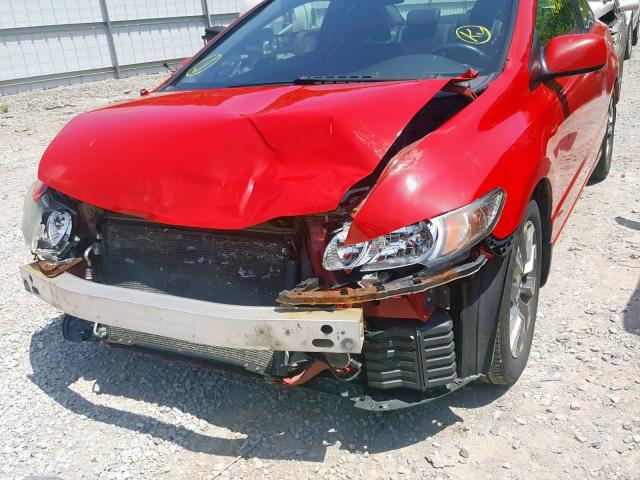 2HGFG1B97AH525174 - 2010 HONDA CIVIC EXL 红色 照片 9