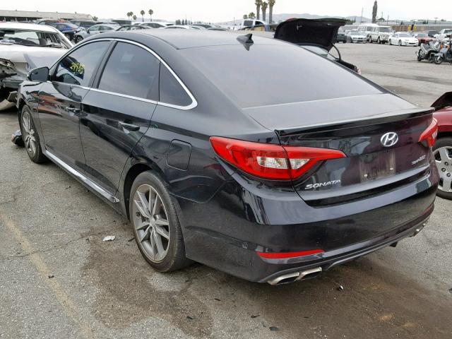 5NPE34AB7HH527052 - 2017 HYUNDAI SONATA SPO BLACK photo 3