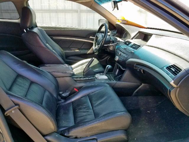 1HGCS22849A007161 - 2009 HONDA ACCORD EXL BLACK photo 5