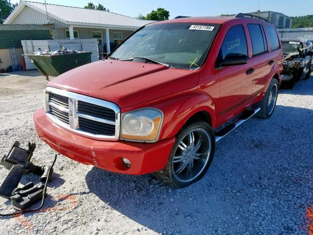 1D8HD48N45F589574 - 2005 DODGE DURANGO SL RED photo 2