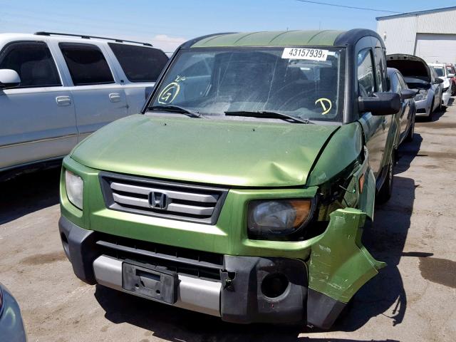 5J6YH28797L015981 - 2007 HONDA ELEMENT EX GREEN photo 2