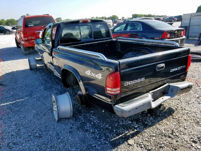 1D7GG36N93S166921 - 2003 DODGE DAKOTA SPO BLACK photo 3