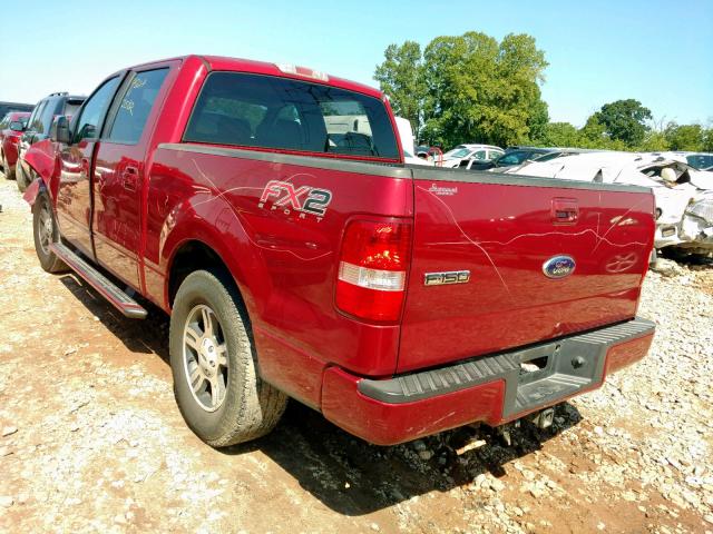 1FTPW12V97KC15581 - 2007 FORD F150 SUPER RED photo 3