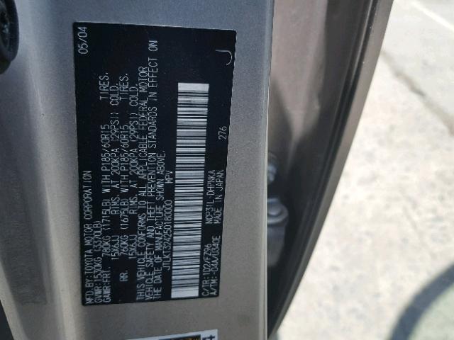 JTLKT324250180000 - 2005 TOYOTA SCION XB Күміс фото 10