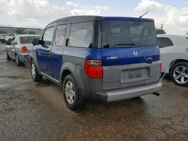 5J6YH18654L012699 - 2004 HONDA ELEMENT EX BLUE photo 3