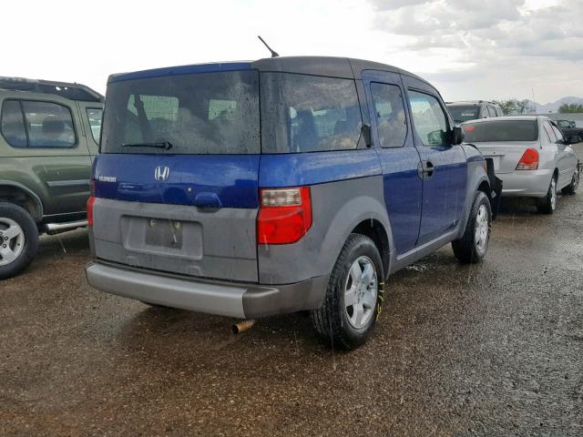 5J6YH18654L012699 - 2004 HONDA ELEMENT EX BLUE photo 4