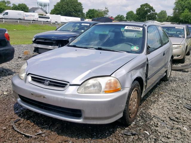 2HGEJ6443VH116252 - 1997 HONDA CIVIC DX SILVER photo 2