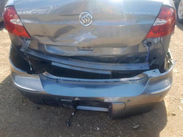 2G4WD562X51317408 - 2005 BUICK LACROSSE C GRAY photo 9