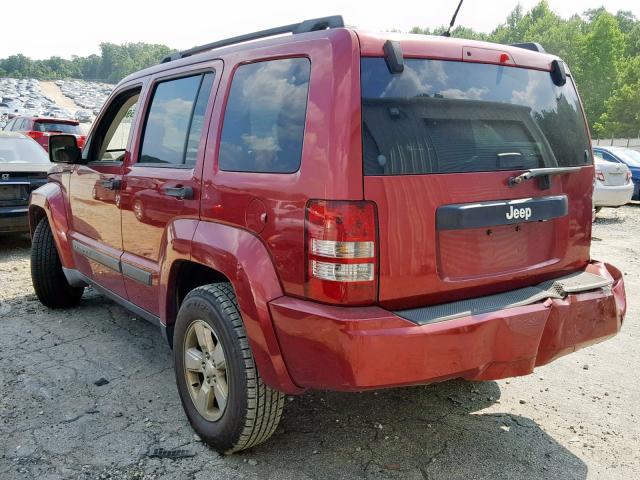 1J4PP2GK4BW578643 - 2011 JEEP LIBERTY SP RED photo 3
