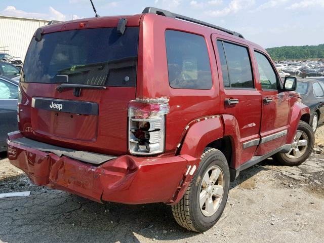1J4PP2GK4BW578643 - 2011 JEEP LIBERTY SP RED photo 4