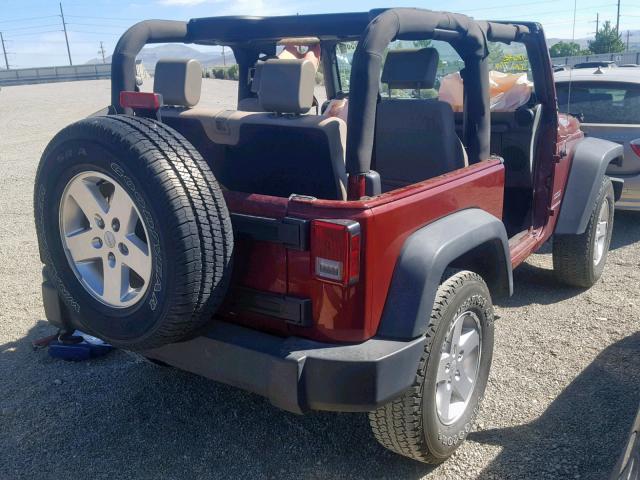 1J4AA2D16AL216767 - 2010 JEEP WRANGLER S RED photo 4