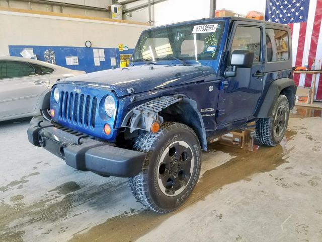 1J4AA2D10AL215873 - 2010 JEEP WRANGLER S BLUE photo 2