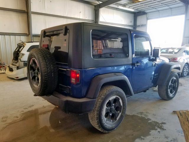 1J4AA2D10AL215873 - 2010 JEEP WRANGLER S BLUE photo 4