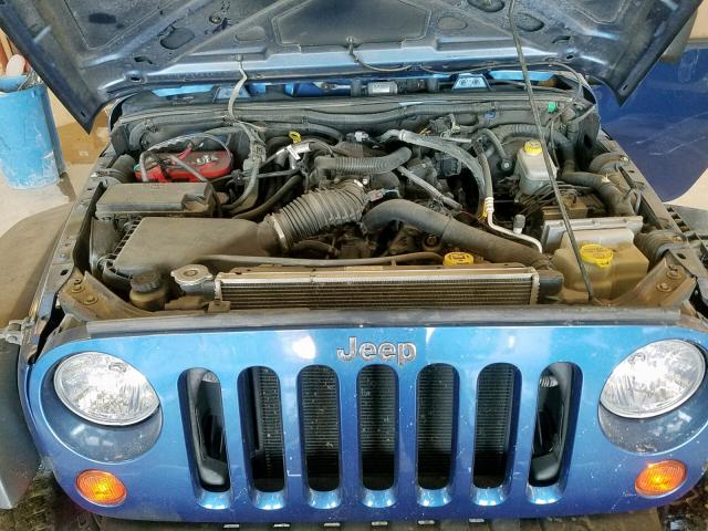 1J4AA2D10AL215873 - 2010 JEEP WRANGLER S BLUE photo 7