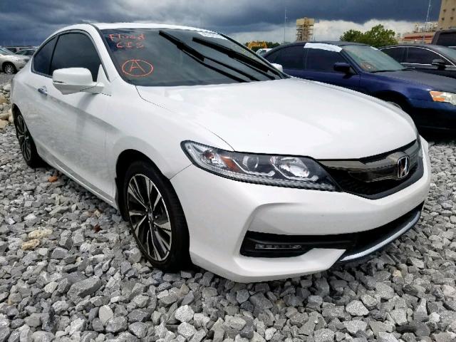 1HGCT1B80GA001555 - 2016 HONDA ACCORD EXL WHITE photo 1