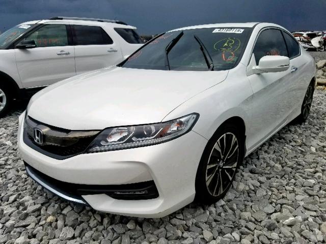 1HGCT1B80GA001555 - 2016 HONDA ACCORD EXL WHITE photo 2