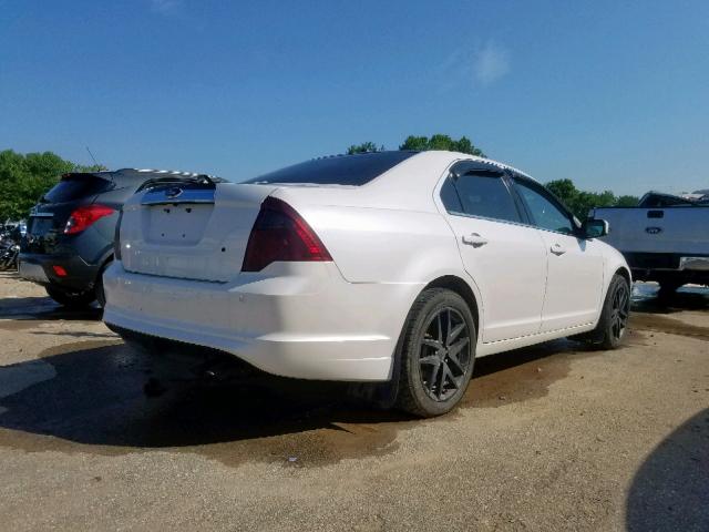 3FAHP0JA1BR334245 - 2011 FORD FUSION SEL WHITE photo 4