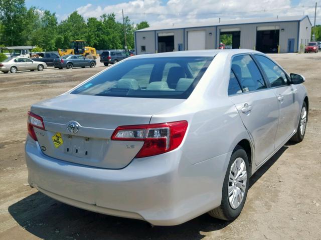 4T4BF1FK4CR158667 - 2012 TOYOTA CAMRY BASE SILVER photo 4