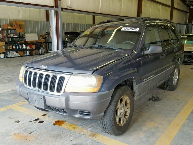 1J4GW48S61C653596 - 2001 JEEP GRAND CHER BLUE photo 2