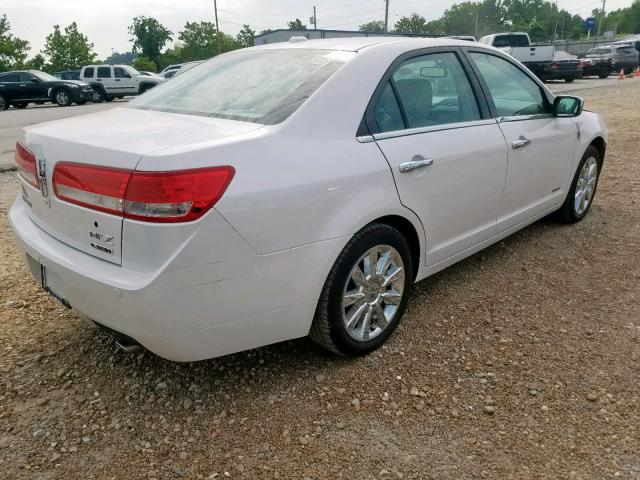 3LNDL2L37CR811241 - 2012 LINCOLN MKZ HYBRID WHITE photo 4