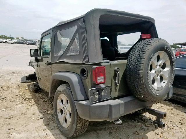 1C4AJWAG2FL716423 - 2015 JEEP WRANGLER S GREEN photo 3