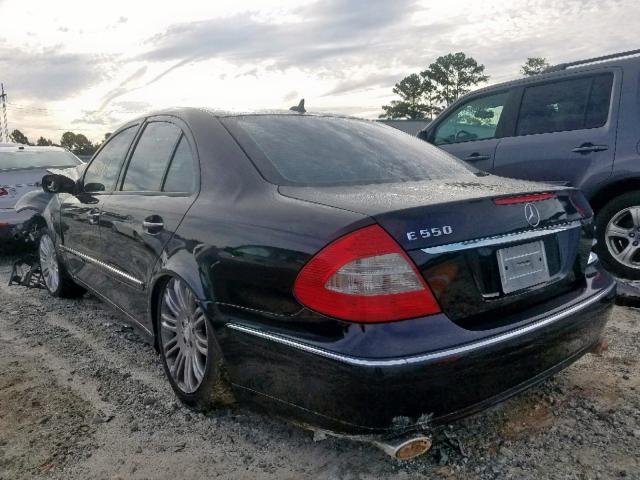 WDBUF72X48B299218 - 2008 MERCEDES-BENZ E 550 BLACK photo 3