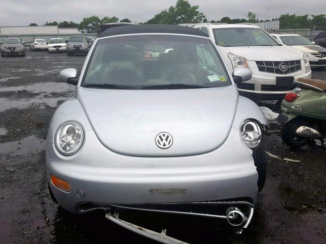 3VWCK21Y43M302316 - 2003 VOLKSWAGEN NEW BEETLE ვერცხლისფერი ფოტო 9