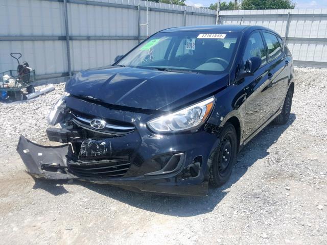 KMHCT5AE7FU232278 - 2015 HYUNDAI ACCENT GS BLACK photo 2