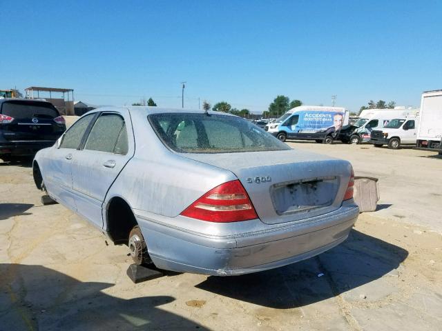 WDBNG75J9YA031733 - 2000 MERCEDES-BENZ S 500 BLUE photo 3