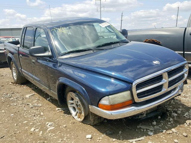 1D7HL48N44S520767 - 2004 DODGE DAKOTA QUA BLUE photo 1