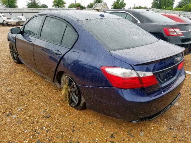 1HGCR3F81DA033169 - 2013 HONDA ACCORD EXL BLUE photo 3