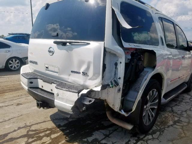 5N1BA0ND2FN603010 - 2015 NISSAN ARMADA SV WHITE photo 9