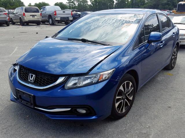 2HGFB2F96DH543104 - 2013 HONDA CIVIC EXL 蓝色 照片 2