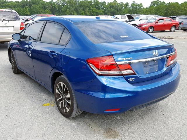 2HGFB2F96DH543104 - 2013 HONDA CIVIC EXL 蓝色 照片 3
