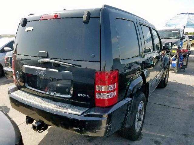 1J8GP28K48W243694 - 2008 JEEP LIBERTY SP BLACK photo 4