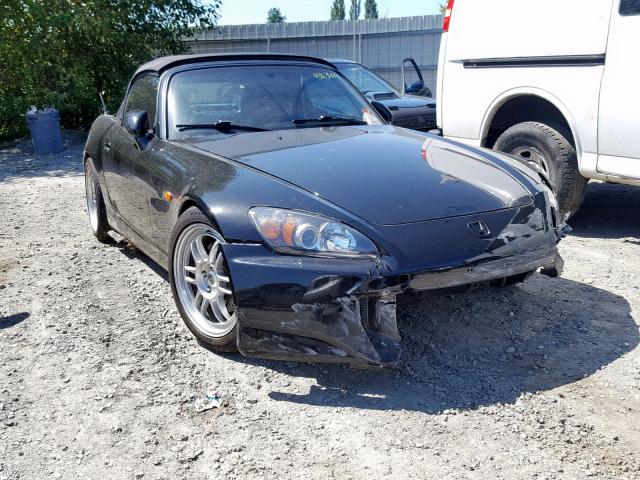 JHMAP11422T008897 - 2002 HONDA S2000 BLACK photo 1